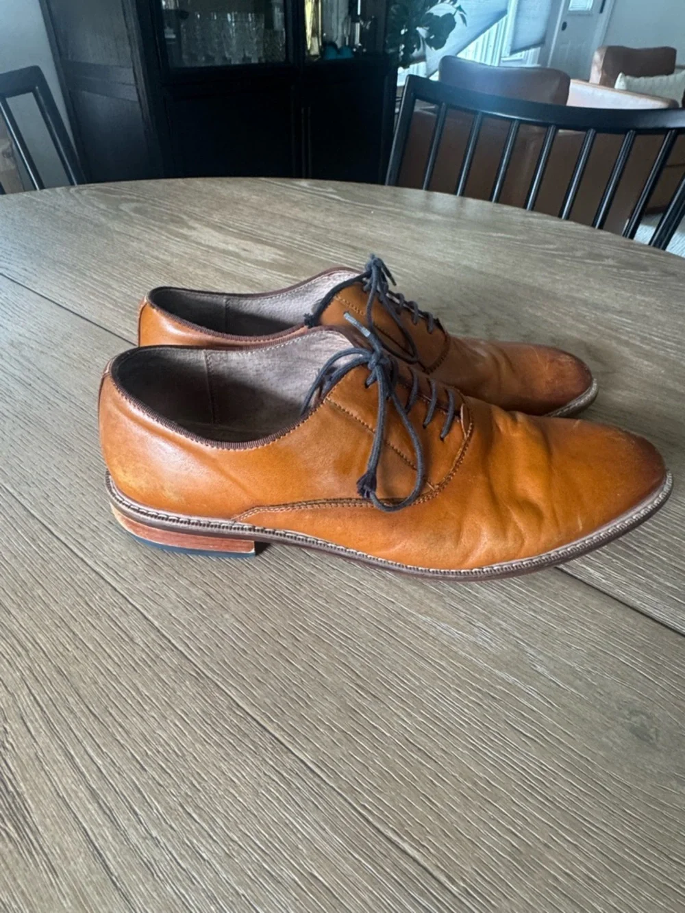 Men's Leather Oxford Shoes Size 10.5